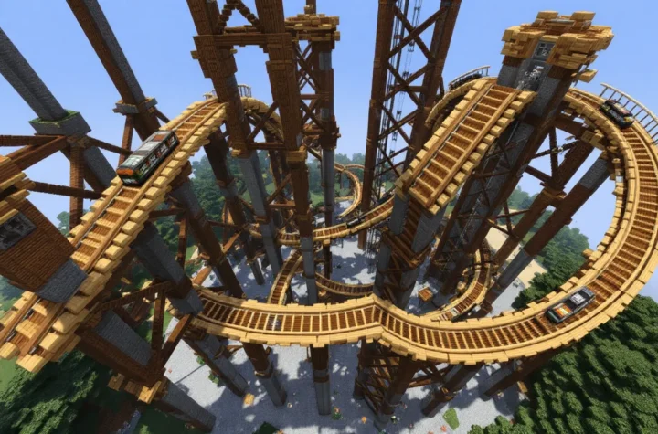 minecraft roller coaster